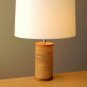 MINT! MID CENTURY MODERN VAN PELT CARDBOARD TABLE LAMP! GEHRY ATOMIC WOOD 1970s