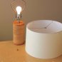MINT! MID CENTURY MODERN VAN PELT CARDBOARD TABLE LAMP! GEHRY ATOMIC WOOD 1970s