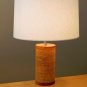 MINT! MID CENTURY MODERN VAN PELT CARDBOARD TABLE LAMP! GEHRY ATOMIC WOOD 1970s