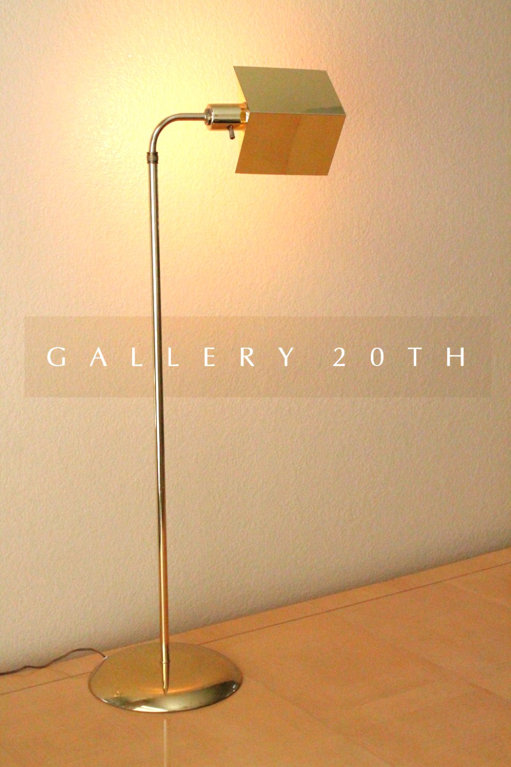 FAB! MID CENTURY MODERN KOCH & LOWY BRASS FLOOR LAMP! ATOMIC VTG 60S 50S DECOR