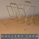 VTG ATOMIC MODERN MAGAZINE RACK! 195'S MID CENTURY INTERIORS DECOR BRASS DESIGN