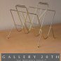 VTG ATOMIC MODERN MAGAZINE RACK! 195'S MID CENTURY INTERIORS DECOR BRASS DESIGN