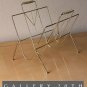 VTG ATOMIC MODERN MAGAZINE RACK! 195'S MID CENTURY INTERIORS DECOR BRASS DESIGN