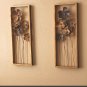 PAIR MID CENTURY MODERN BRUTALIST MOD FLOWER WALL ART! METAL SCULPTURE JERE VTG