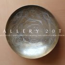 WOW! MID CENTURY MODERN "GOOD FORTUNE" BRASS DRAGON BOWL! 50'S VTG DISH CHINESE