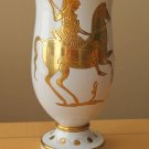HYPER-RARE! ITALIAN ZACCAGNINI GODDESS ATHENA VASE! ART DECO TIFFANY'S GOLD 1940
