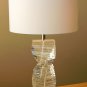 EPIC! STACKED ITALIAN LUCITE TABLE LAMP! KARL SPRINGER STYLE 60S 70S MID CENTURY