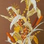 HUGE! MID CENTURY MARVELOUS! "INDIAN CORN" TAPESTRY! TEXTILE ORIG. WALL ART 60's