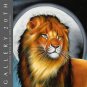THE KING! MID CENTURY MODERN ORTIZ VELVET LION PAINTING! VTG 70S ATOMIC AGE ART