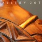 SUMPTUOUS! CARVED WOOD DECORATOR TABLE LAMP! VTG MID CENTURY RUSTIC RETRO LIGHT
