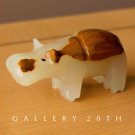 CUTE & RARE! MID CENTURY ONYX HIPPO SCULPTURE! 60'S 1950S DECOR VTG HIPPOPOTOMUS