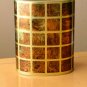 RARE & COOL! MID CENTURY TIN WASTEBASKET! VTG BIN FAUX BURLWOOD 1960S 1970s GOLD
