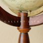 MID CENTURY WOOD ARTICULATING FLOOR GLOBE! WORLD VTG MAP LIBRARY DECOR ATOMIC