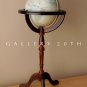 MID CENTURY WOOD ARTICULATING FLOOR GLOBE! WORLD VTG MAP LIBRARY DECOR ATOMIC