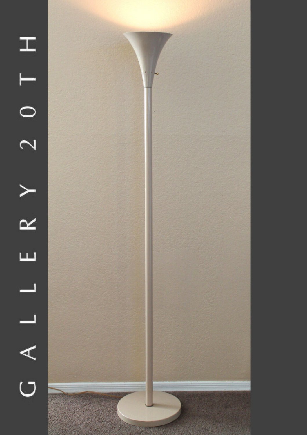 CLEAN! MID CENTURY MODERN LAUREL TORCHIERE FLOOR LAMP! VTG 60'S LIGHT 50'S RETRO