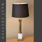 EMPIRE STYLE WHITE MARBLE BRASS LAMP BY WESTWOOD! HOLLYWOOD REGENCY VTG 50'S 60S