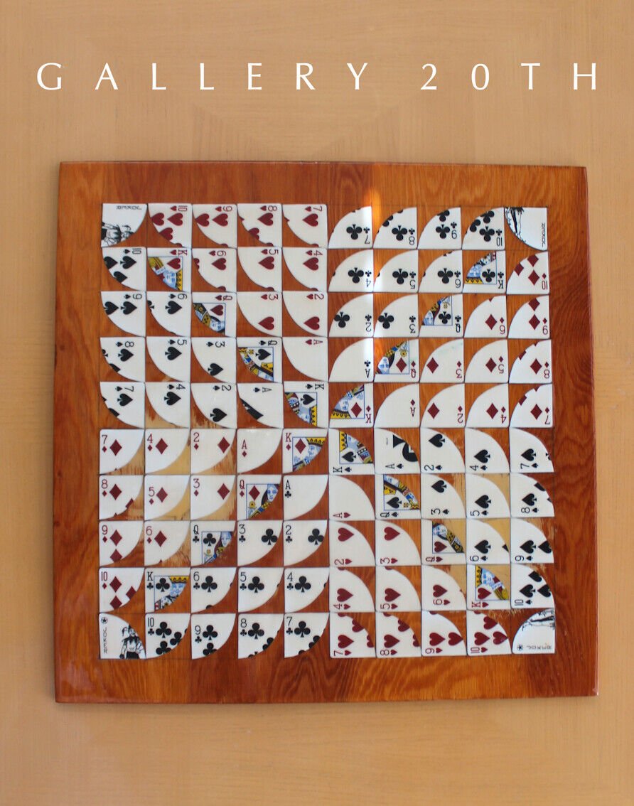 MID CENTURY GAME ROOM ABSTRACT WALL ART! PLAYING CARD DECOR! VTG 1960S MODERN