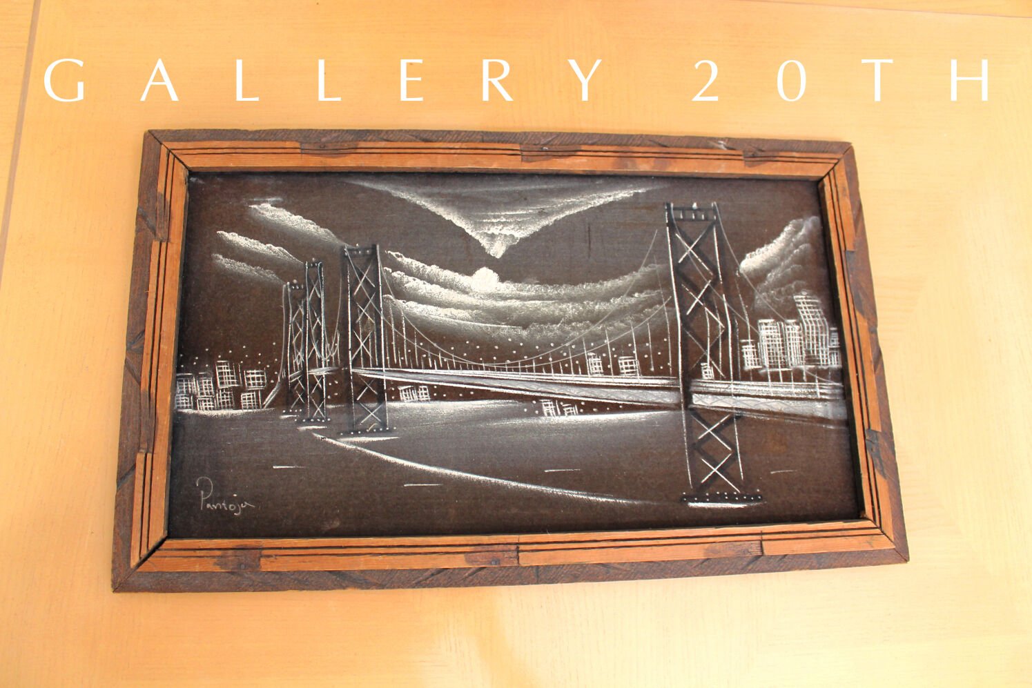 SUPERB! MID CENTURY MODERN SAN FRANCISCO CITYSCAPE PAINTING! 50S RAYMOR ART VTG