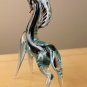 BEAUTIFUL! MID CENTURY MODERN GLASS HORSE SCULPTURE! BLUE VTG MURANO ART 1950'S