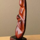 FAB! MID CENTURY MODERN ABSTRACT REDWOOD SCULPTURE! VTG 50'S  60'S MADONNA CHILD