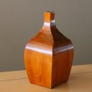 HANDMADE SLEEK DANISH MODERN MAHOGONY VASE! GORGEOUS DESIGN 1950'S 1960S SWEDISH