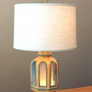 RARE! MID CENTURY MODERN 'LIGHT HOUSE' TABLE LAMP! VTG BLUE 50'S 60S RETRO LIGHT