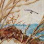 WOW! MID CENTURY MODERN BEACHSCAPE DUNES ORIG PAINTING! MIXED MEDIA VTG ART 60'S