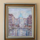 VENICE! GORGEOUS IMPASTO ORIGINAL OIL PAINTING! ABSTRACT IMPRESSIONIST VTG 70's