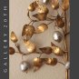 MID CENTURY MODERN OLIVE TREE WALL ART! ORIG. METAL VTG 1960'S RETRO GOLD SILVER