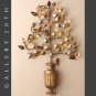 MID CENTURY MODERN OLIVE TREE WALL ART! ORIG. METAL VTG 1960'S RETRO GOLD SILVER
