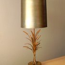 WOW! MID CENTURY HOLLYWOOD REGENCY WHEAT METAL LAMP! VTG 50'S COPPER MODERN GOLD