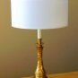 ORIGINAL ATOMIC DECOR! GOLD LEAF ROCKET TABLE LAMP! MID CENTURY MODERN 1950S VTG