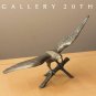 MID CENTURY BRASS EAGLE SCULPTURE! VTG STATUE USA BIRD 1960S MODERN METAL ART
