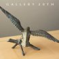 MID CENTURY BRASS EAGLE SCULPTURE! VTG STATUE USA BIRD 1960S MODERN METAL ART