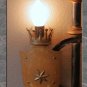 HOLLYWOOD REGENCY! MID CENTURY ITALIAN PALLADIO WALL ART LAMP! SCONCE 50'S VTG