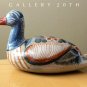 QUACK! LARGE MID CENTURY PAINTED POTTERY DUCK SCULPTURE! 50S MEXICO ORIG ART VTG