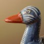 QUACK! LARGE MID CENTURY PAINTED POTTERY DUCK SCULPTURE! 50S MEXICO ORIG ART VTG