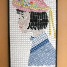 SWEET! MID CENTURY MODERN MOSAIC GIRL TILE ART! ATOMIC 50'S 60'S CALIFORNIA VTG