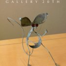 FAB! MID CENTURY BRUTALIST MOUSE SCULPTURE! ABSTRACT ORIGINAL METAL ART! VTG 60s
