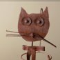 WOW! MID CENTURY MODERN BRUTALIST CAT SCULPTURE PLANTER! KIMBALL BULLET 50'S 60S