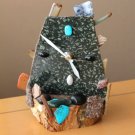 BRUTALIST! MODERNIST ABSTRACT ROCK CLOCK! PEBBLE VTG 50'S ART MID CENTURY 60'S