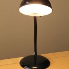MINTY! BLACK ENAMEL MID CENTURY MODERN GOOSENECK DESK LAMP! 1950s TASK LIGHTING