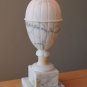 ITALIAN MID CENTURY MARBLE TABLE LAMP! WHITE INTERIOR DECORATOR VTG ATOMIC 50'S