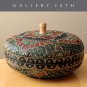 GORGEOUS! HANDCRAFTED POLYCHROMED WICKER MEXICAN BASKET! BOWL CATCHALL MANDALA