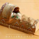 AMAZING! VTG ORIG. APACHE TRIBE PAPOOSE & DOLL! BEAD ART FUR RAWHIDE INDIAN 1950