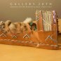 AMAZING! VTG ORIG. APACHE TRIBE PAPOOSE & DOLL! BEAD ART FUR RAWHIDE INDIAN 1950