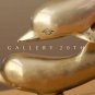 DIVINE! MID CENTURY BRASS SMILING SWIMMING DOLPHINS SCULPTURE! VTG 50'S PORPOISE