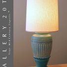 GREEK HOLLYWOOD REGENCY MID CENTURY MODERN TABLE LAMP! VTG BLUE 60'S ATOMIC