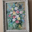 BEAUTIFUL FLOWERS ORIGINAL OIL PAINTING! MID CENTURY ART STILL LIFE BEAUDETTE! BEAUTIFUL FLOWERS ORIGINAL OIL PAINTING! MID CENTURY ART STILL LIFE BEAUDETTE!