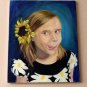 CHARMING! HUGE ORIG. POP ART PORTRAIT PAINTING! "THE RAMBUNCTIOUS GIRL" 1970'S